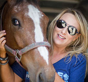 BFP Founder Shannon with rescued horse